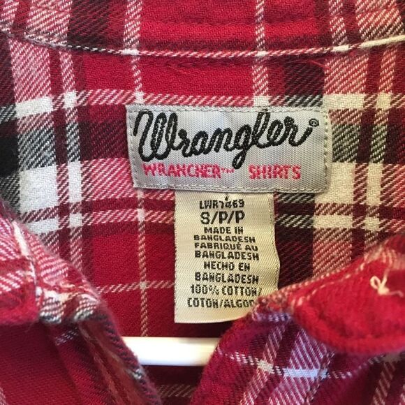 WRANGLER WRANCHER FLANNEL SHIRT IN RED PLAID - Picture 4 of 6